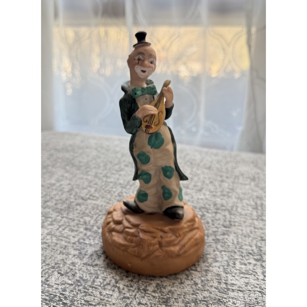 Vintage Aldon Collectible Clown‎ Rotating Music Box 1980